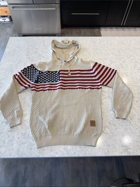 American Flag Patriotic Hoodie. NWOT